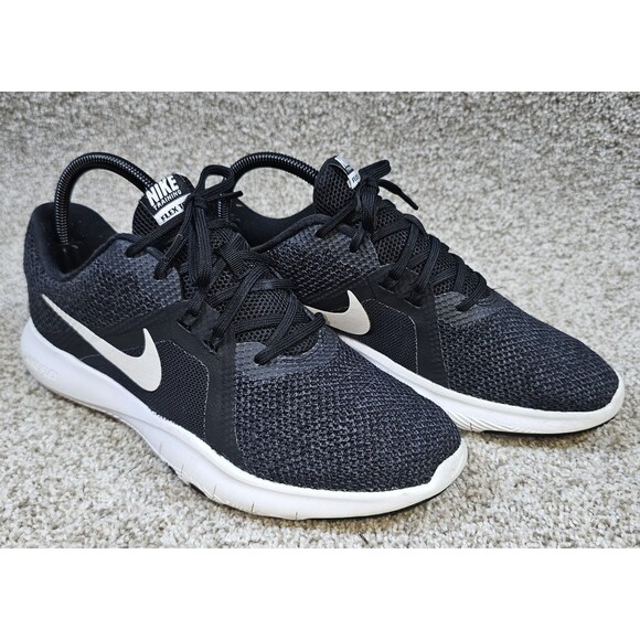 Nike Flex TR 9 Training Shoes Women Size 9 Black Anthricite Lace Up 924339-001 - Picture 1 of 14